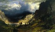 Albert Bierstadt Storm in the Rocky Mountains, Mount Rosalie oil on canvas